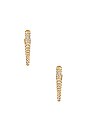 view 2 of 3 Mini Diamond Hook Earrings in Yellow Gold