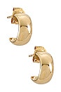 view 1 of 3 Gold Bubble Huggie Earrings in Yellow Gold