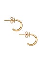 view 2 of 3 Gold Bubble Huggie Earrings in Yellow Gold