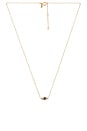 view 3 of 3 Diamond Evil Eye Necklace in Yellow Gold