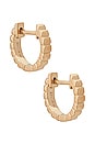 view 1 of 4 Gold Fluted Mini Huggie Earring in 14k Yellow Gold