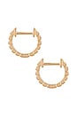 view 2 of 4 Gold Fluted Mini Huggie Earring in 14k Yellow Gold