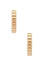 view 3 of 4 Gold Fluted Mini Huggie Earring in 14k Yellow Gold