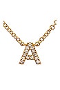 view 2 of 3 Diamond Initial Necklace in 14k Yellow Gold