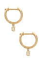 view 2 of 4 Diamond Oval Drop Gold Dome Huggie Earring in Yellow