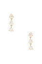 view 1 of 2 Triple Prong Set Diamond Stud Earring in Gold