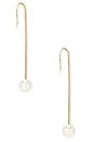 view 1 of 3 Diamond Ball Pearl Drop Earring in Gold