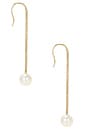 view 2 of 3 Diamond Ball Pearl Drop Earring in Gold