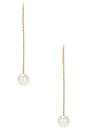 view 3 of 3 Diamond Ball Pearl Drop Earring in Gold