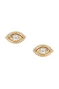 view 1 of 2 Evil Eye Protection Stud Earring in Gold