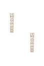 view 3 of 4 Full Cut Diamond Arc Mini Huggie Earring in Gold