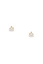 view 1 of 3 Solitaire Diamond Stud Earring in Gold