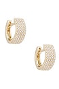 view 1 of 4 Diamond Jumbo Huggie Earrings in Gold