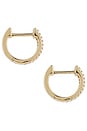 view 2 of 4 Diamond Jumbo Huggie Earrings in Gold