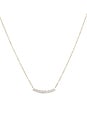view 2 of 2 Full Cut Diamond Arc Necklace in Gold