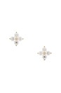 view 1 of 2 Diamond Fleur Stud Earring in Yellow Gold