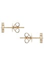 view 3 of 3 Diamond Fleur Stud Earring in Yellow Gold