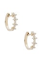 view 1 of 3 PENDIENTES HUGGIE DIAMOND in Yellow Gold