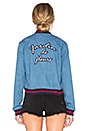 view 4 of 7 BLOUSON BOMBER BRODÉ JARDIN DE FLEURS in Blue