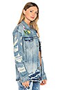 view 3 of 7 Embellished Oversized Denim Jacket in Medium Destroyed