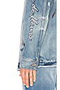 view 6 of 7 Embellished Oversized Denim Jacket in Medium Destroyed