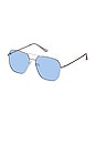 view 2 of 2 Corvus Sunglasses in Gold & Sky Blue Tint