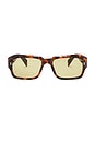 view 1 of 3 PLUTO 선글라스 in Syrup Tortoise & Sage Tint