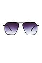 view 1 of 3 Asteroid Sunglasses in Black & Smoke Gradient