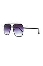 view 2 of 3 Asteroid Sunglasses in Black & Smoke Gradient