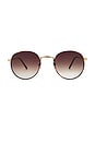 view 1 of 3 Rising Sunglasses in Gold, Tortoise, & Brown Gradient