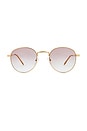 view 1 of 3 Rising Sunglasses in Gold Tan & Brown Gradient