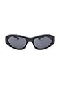 view 1 of 3 x Von Dutch Blackout Sunglasses in Black & Smoke Mono