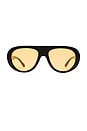 view 1 of 3 LUNETTES DE SOLEIL SATELLITE in Black & Amber Tint