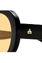 view 3 of 3 LUNETTES DE SOLEIL SATELLITE in Black & Amber Tint