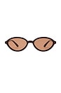 view 1 of 3 LUNETTES DE SOLEIL PYXIS in Chocolate & Brown Mono