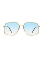 view 1 of 3 LUNETTES DE SOLEIL ALTAIR in Gold, Havana, & Sky Blue Gradient