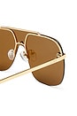 view 3 of 3 Venatici Sunglasses in Gold & Brown Mono