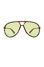 view 1 of 2 LUNETTES DE SOLEIL SKYVEIL in Dark Tort & Moss Tint