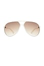 view 1 of 2 LUNETTES DE SOLEIL SKYVEIL in Ivory & Brown Gradient