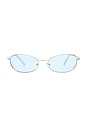 view 1 of 2 LUNETTES DE SOLEIL HIGHBEAM in Silver, Clear, & Sky Blue