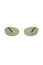 view 1 of 2 LUNETTES DE SOLEIL HIGHBEAM in Gold, Amber Tort, & Khaki Mono