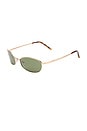 view 2 of 2 LUNETTES DE SOLEIL HIGHBEAM in Gold, Amber Tort, & Khaki Mono