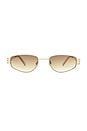 view 1 of 2 LUNETTES DE SOLEIL CLOUDFARE in Gold, Sand, & Brown Gradient Tint