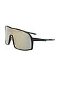 view 2 of 3 Blazars Sunglasses in Matte Black & Gold Mirror