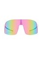 view 1 of 3 Blazars Sunglasses in White & Rainbow Mirror