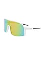 view 2 of 3 Blazars Sunglasses in White & Rainbow Mirror