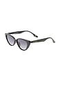 view 2 of 3 Amalthea Sunglasses in Black & Warm Smoke Gradient