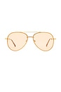 view 1 of 3 Mirzam Sunglasses in Bright Gold & Hazel Tint