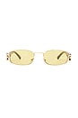 view 1 of 3 Sirius Sunglasses in Gold & Sage Tint