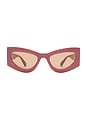 view 1 of 3 Electra Sunglasses in Terracotta & Hazel Tint